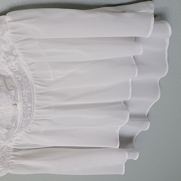 Torrid NWT Fairycore Romantic white chiffon sleeveless babydoll top size large - Picture 6 of 8